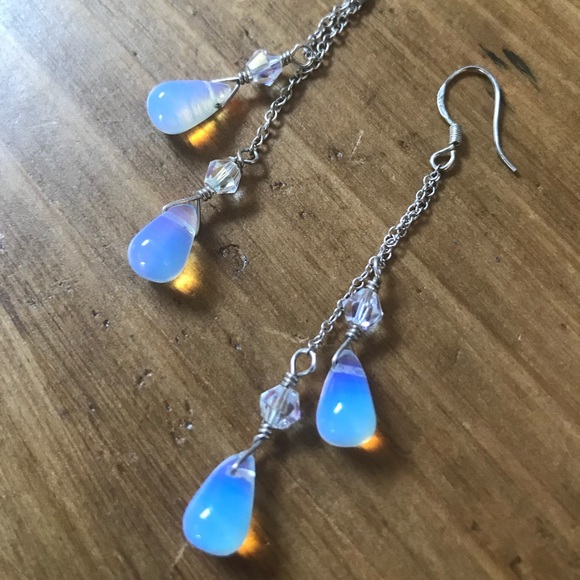 Stone Drop Earrings - Picture 1 of 2